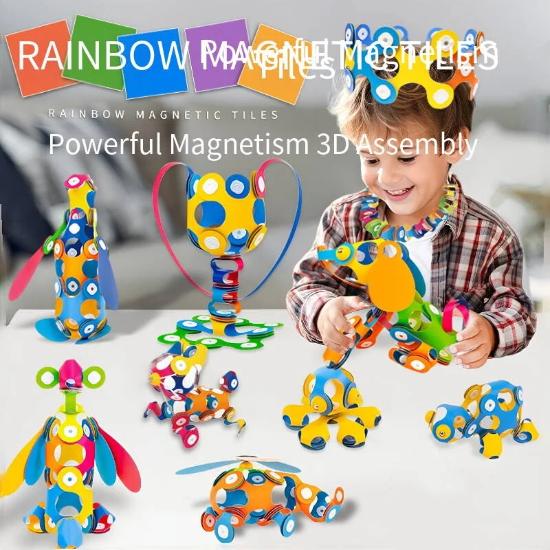 3D Printing Lego - 48Pcs Rainbow Magnetic Sheet Kit 3D