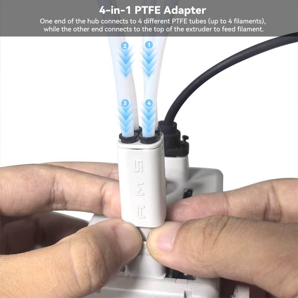 3D Printing Cnc - Upgraded 4-in-1 PTFE AdapterFor Bambu Lab