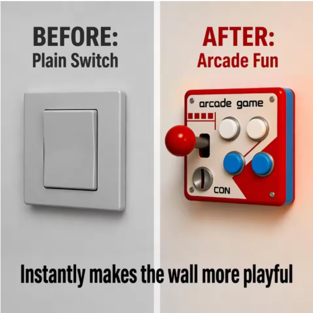 3D Printing Room - Retro Arcade Joystick Switch Plate Cover,