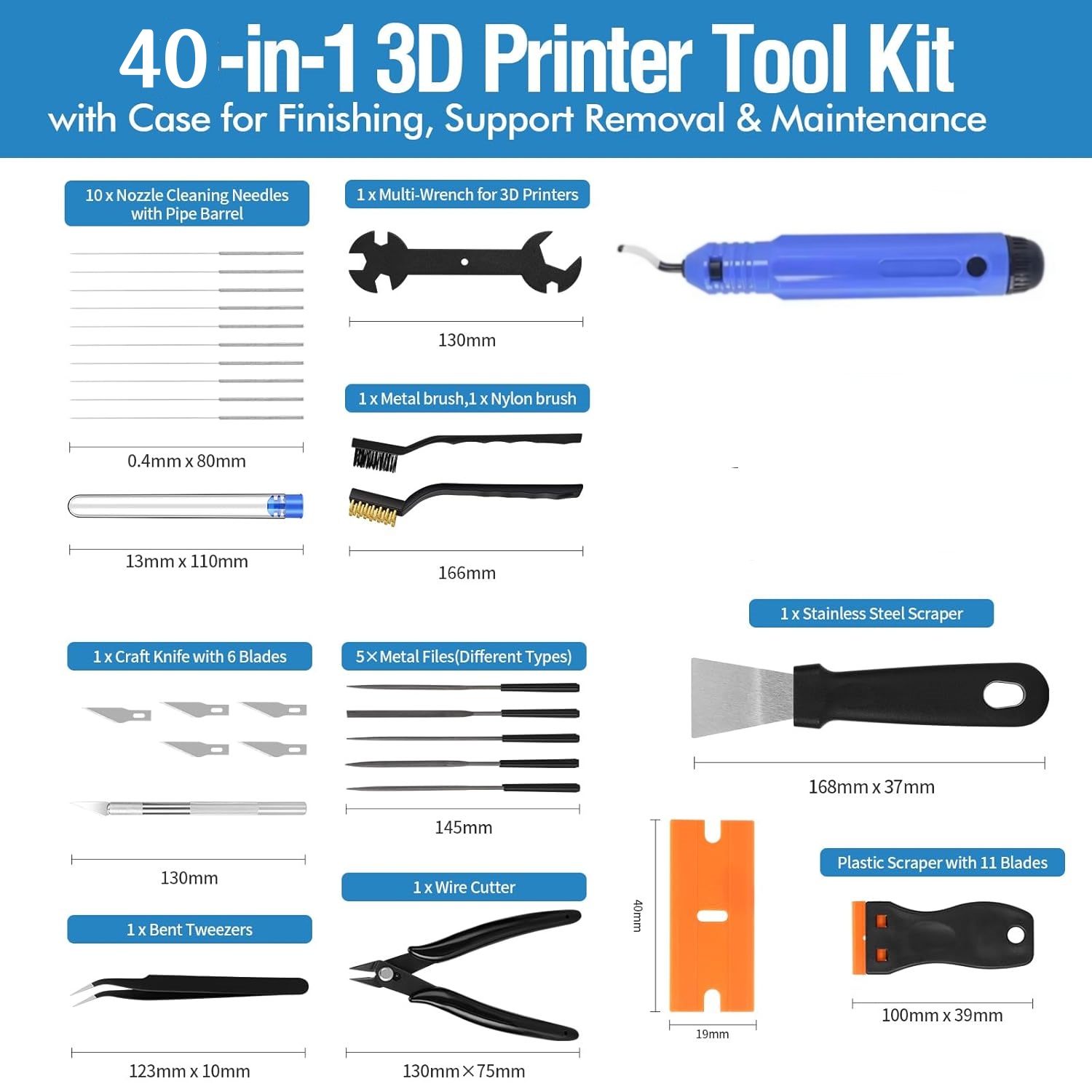 40PCS 3D Printer Tools, Scrape - 3D Printing File review and price