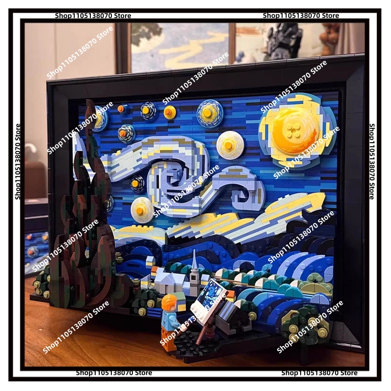 Van Gogh Starry Night 3D Build - 3D Printing Lego review and price