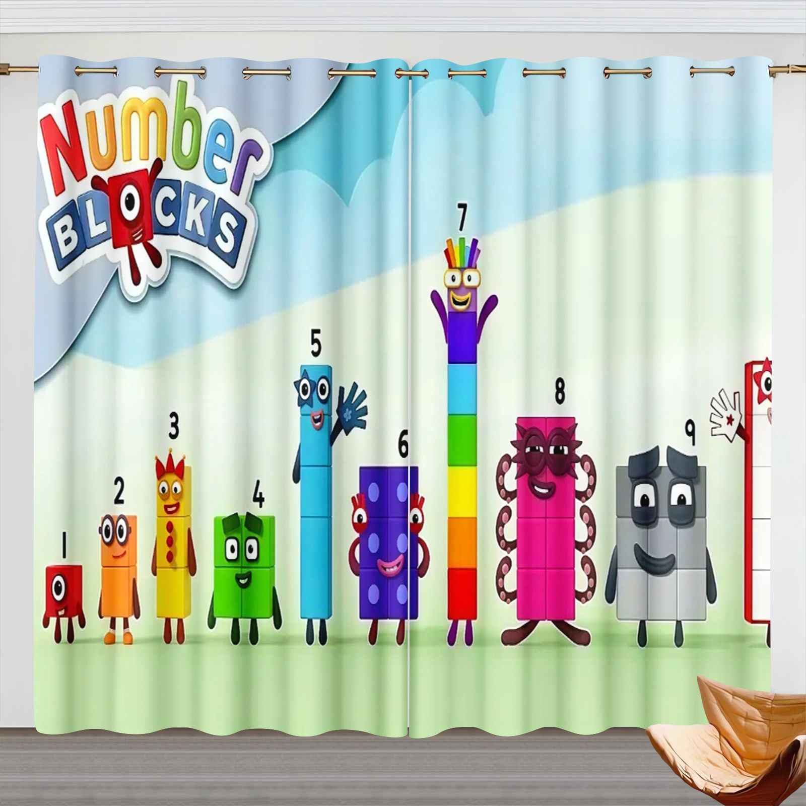Numberblocks Cartoon Curtains, - 3D Printing Room review and price