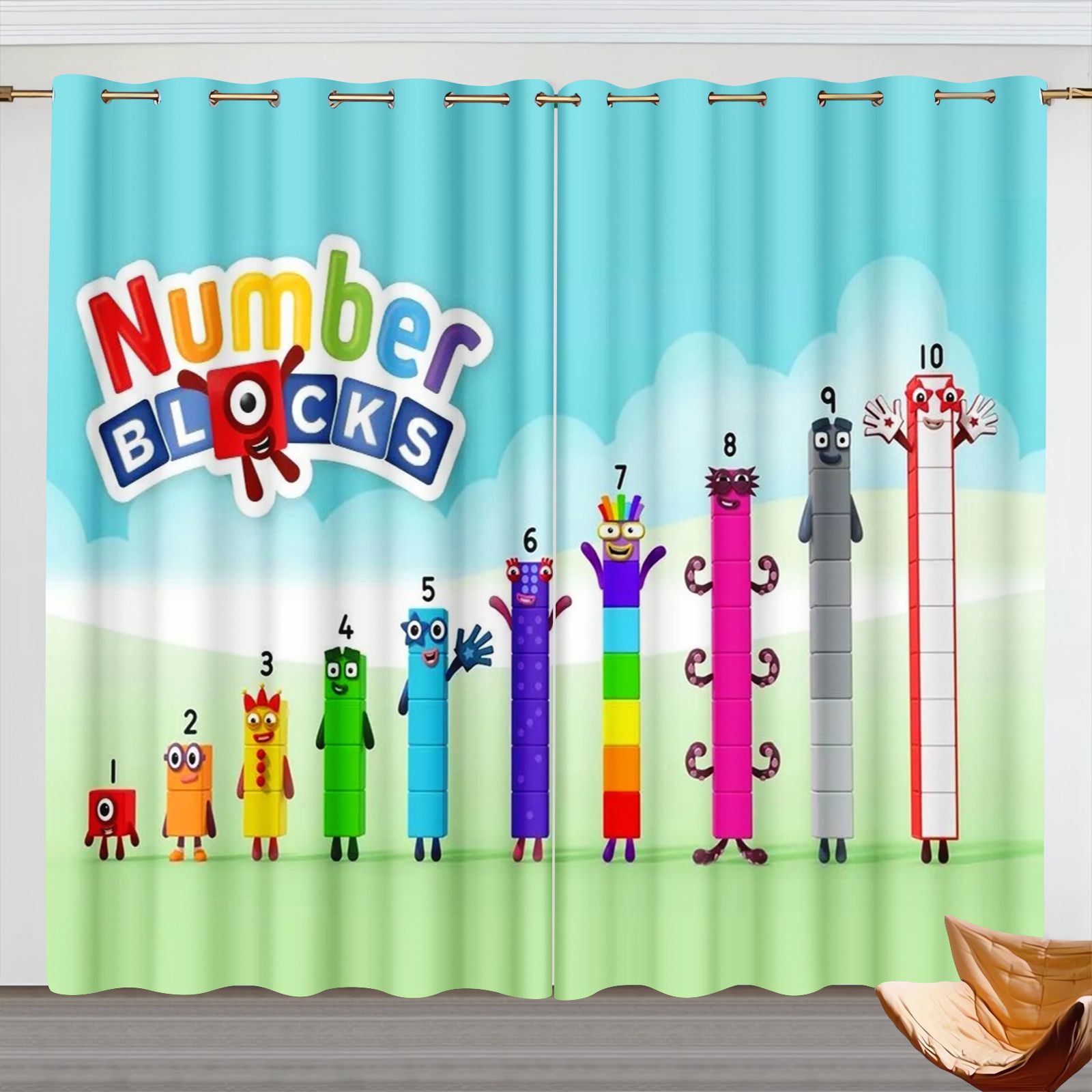Numberblocks Cartoon Curtains, - 3D Printing Room review and price