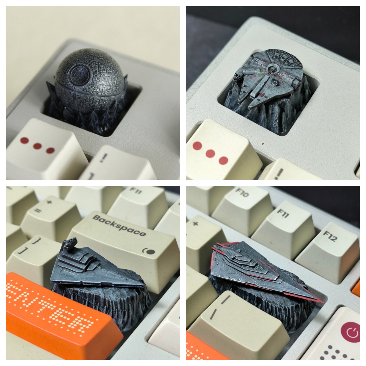 HCY Death Star Artisan Keycap  - 3D Printing Keyboard Keys review and price