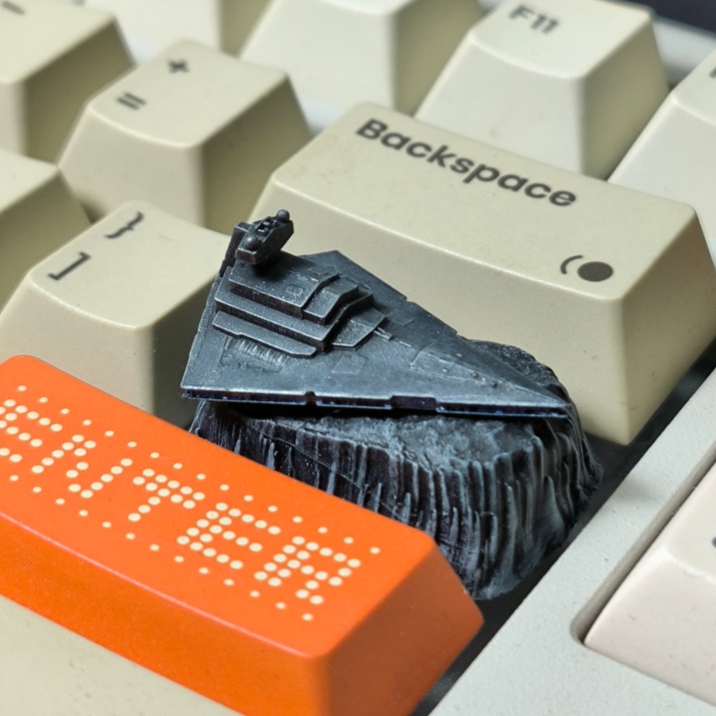 HCY Death Star Artisan Keycap  - 3D Printing Keyboard Keys review and price