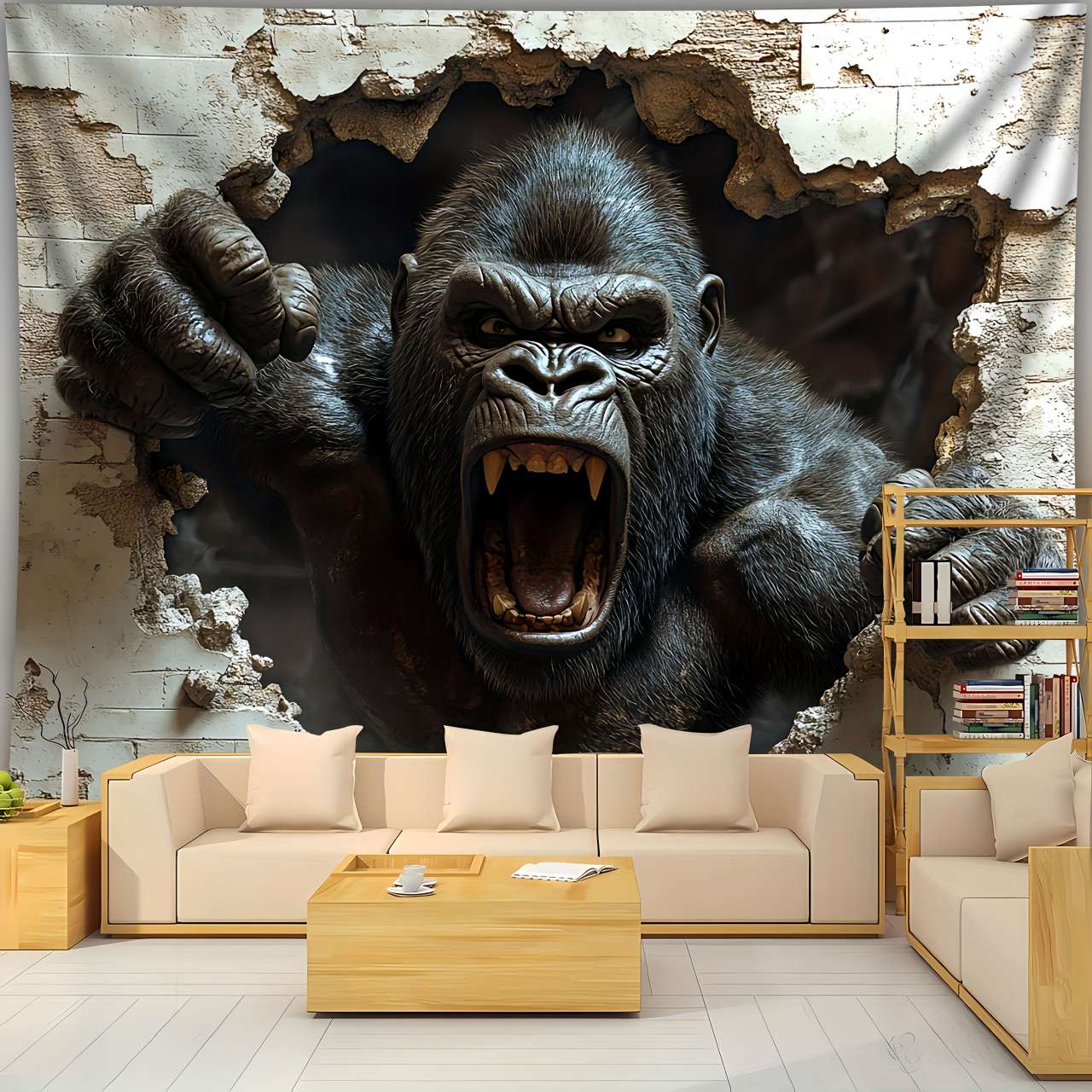 1pc 3D Dynamic Gorilla Wall Bu - 3D Printing Room review and price