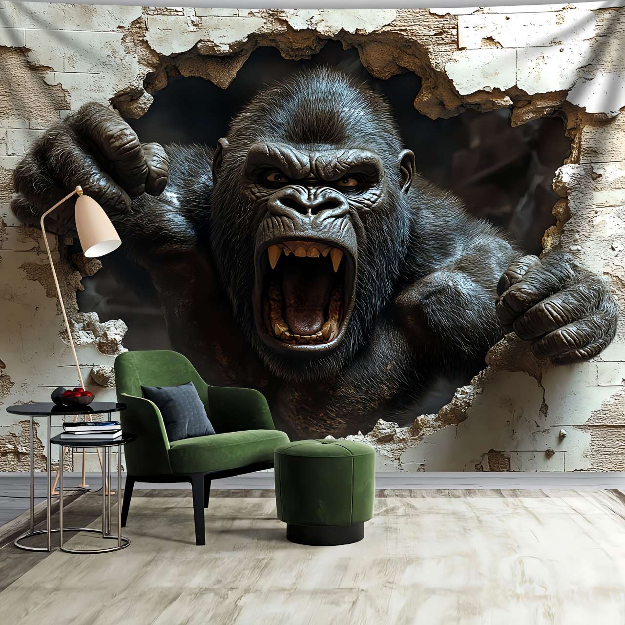 1pc 3D Dynamic Gorilla Wall Bu - 3D Printing Room review and price