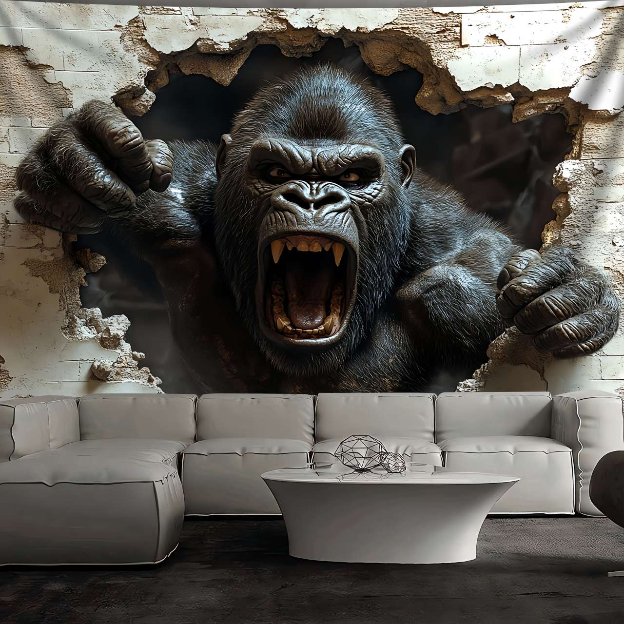 1pc 3D Dynamic Gorilla Wall Bu - 3D Printing Room review and price