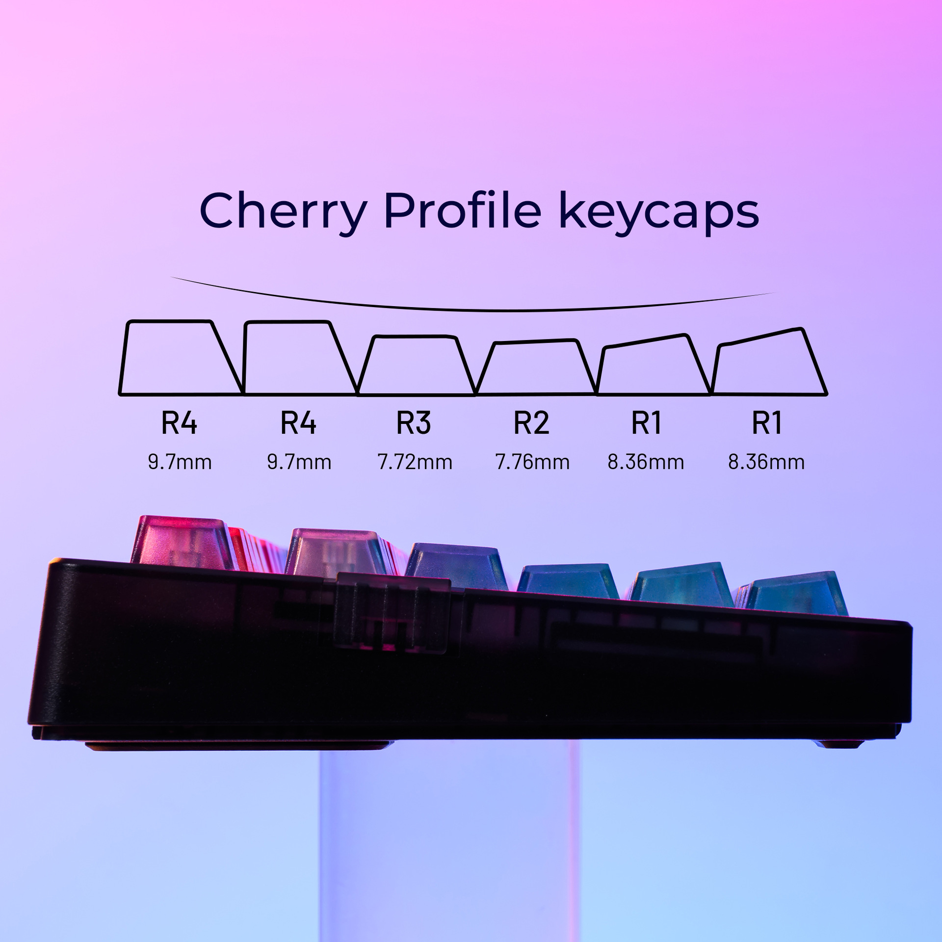 Colorful Gradient Keycaps Afte - 3D Printing Keyboard Keys review and price